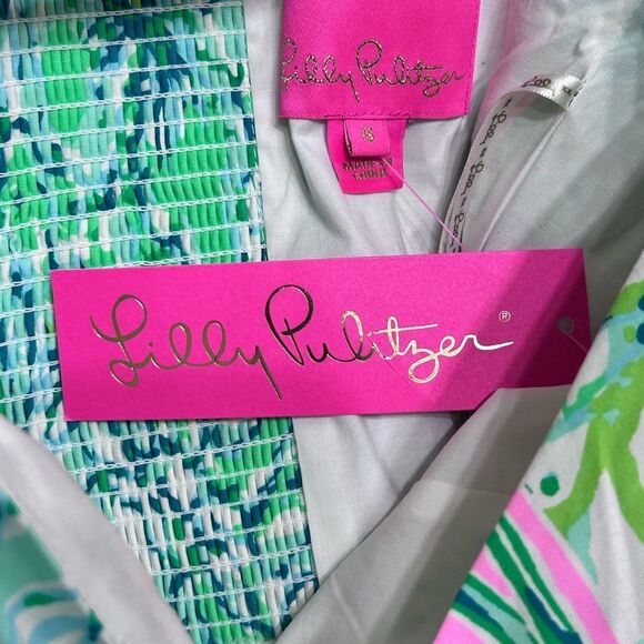 Lilly Pulitzer Daniela Stretch Dress Hopelessly Devoted Engineered - Picture 10 of 11